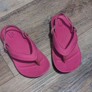 CROCS Pink Sandals with Slingback Strap